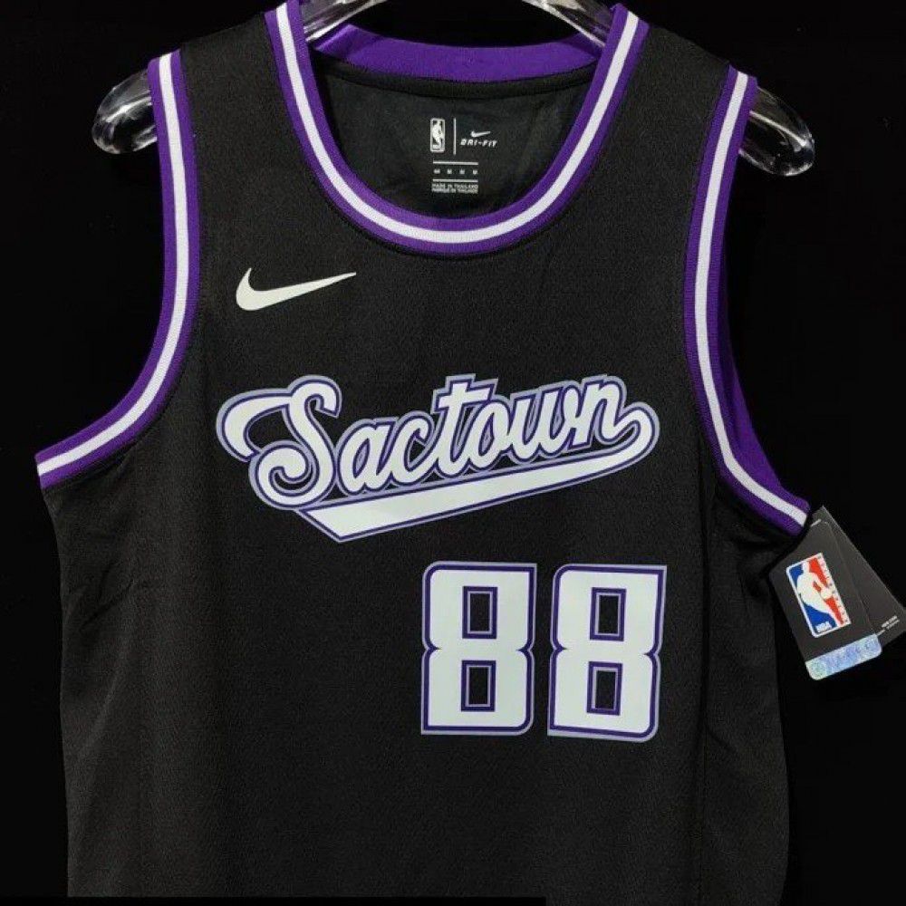 Men's Sacramento Kings Neemias Queta #88 Black 2021/22 Swingman NBA Jersey - City Edition-Pro Kit Vault | Brand New 26/27 Sports Jerseys
